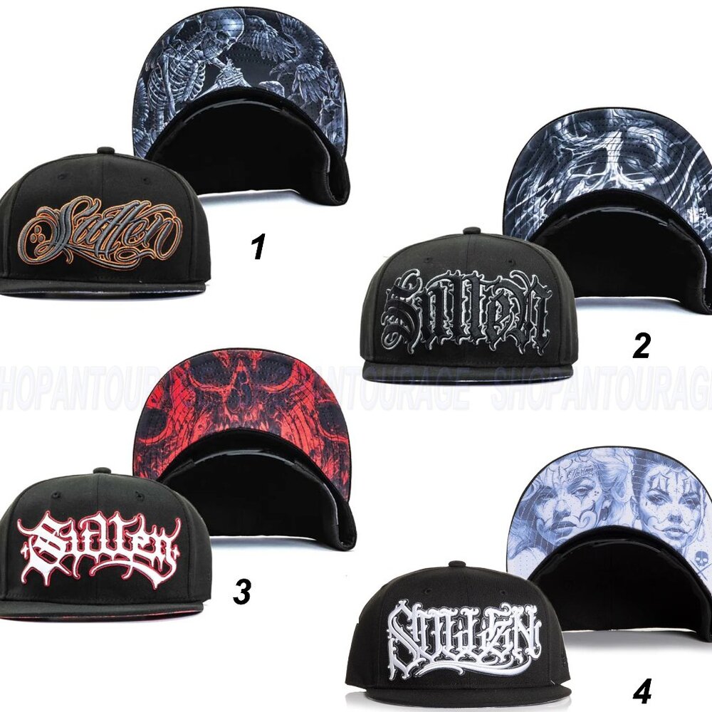 Sullen Art Collective New Premium Skull Tattoo Snapback Flat Hat Cap | 4 Styles